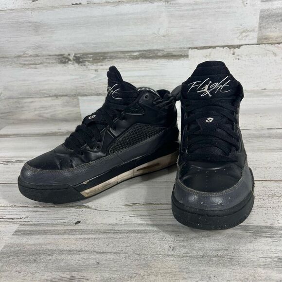 Nike Kids Jordan Flight 654262-005 Black Lace‎ Up Sneakers Size 6Y - Picture 5 of 8